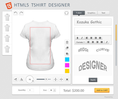 T Shirt Design Tool Html5 Video